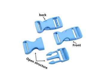 Listing 7 of 10 for 3Pcs/Pack 1.5-3cm Curved Parachute Bracelet Buckle DIY Crafts Luggage Dog