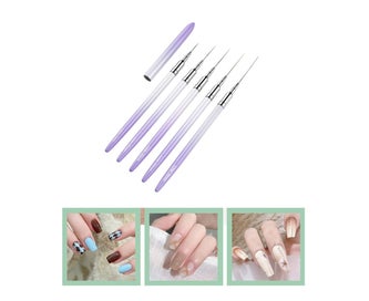 Listing 2 of 10 for Nail Art Liner Brushes Metal Handle Nail Drawing Pens,5 Sizes-Nail Art Brush