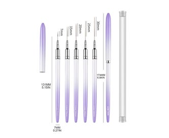Listing 5 of 10 for Nail Art Liner Brushes Metal Handle Nail Drawing Pens,5 Sizes-Nail Art Brush