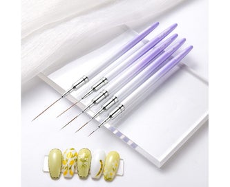 Listing 9 of 10 for Nail Art Liner Brushes Metal Handle Nail Drawing Pens,5 Sizes-Nail Art Brush