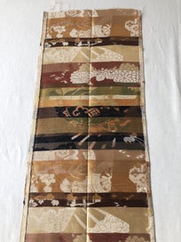 Listing 13 of 20 for Vintage Japanese Woven Silk Obi Fabric Panel Cranes