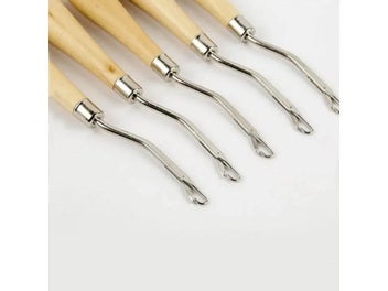 Listing 4 of 8 for Hot Sale 1Pc Latch Hook Rug Kits DIY Latch Crochet Hook Wooden Handle Needle