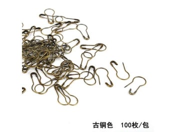 Listing 5 of 8 for 100Pcs Pin Safety Pins Metal Clips Gold Silver Marker Tag Gourd Pins Safe Craft