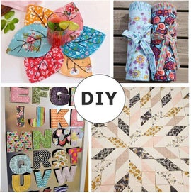 Listing 5 of 10 for 8 Style Fabric Patchwork Bundle 100% Cotton 50x50cm