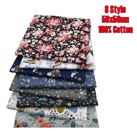 Listing 13 of 13 for 8 Style Fabric Patchwork Bundle 100% Cotton 50x50cm
