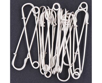 Listing 2 of 8 for Safety Pins Large Heavy Duty Safety Pin 15pcs Blanket Pins 3/4 Inch Stainless