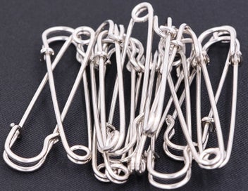 Listing 6 of 8 for Safety Pins Large Heavy Duty Safety Pin 15pcs Blanket Pins 3/4 Inch Stainless