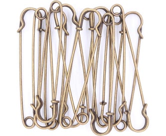 Listing 7 of 8 for Safety Pins Large Heavy Duty Safety Pin 15pcs Blanket Pins 3/4 Inch Stainless