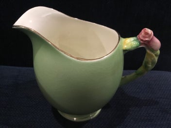 Listing 1 of 5 for ROYAL WINTON GRINWADES GREEN ‘ROSEBUD’ JUG - VERY GOOD CONDITION