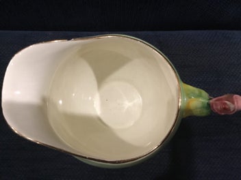 Listing 2 of 5 for ROYAL WINTON GRINWADES GREEN ‘ROSEBUD’ JUG - VERY GOOD CONDITION