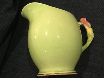 Listing 3 of 5 for ROYAL WINTON GRINWADES GREEN ‘ROSEBUD’ JUG - VERY GOOD CONDITION
