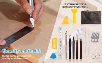 Listing 7 of 8 for 18pcs Plantional Steel Weeding Vinyl Tool Set