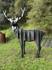 Listing 1 of 4 for Majestic Metal Stag Sculpture
