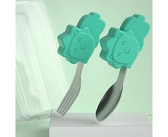 Listing 3 of 8 for Stainless Steel Spoon Kids Spoons Fork Children Tableware Baby Training