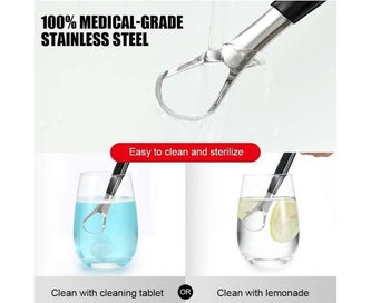 Listing 6 of 7 for Stainless Steel Tongue Tounge Cleaner Scraper Dental Care Hygiene Oral-Sliver