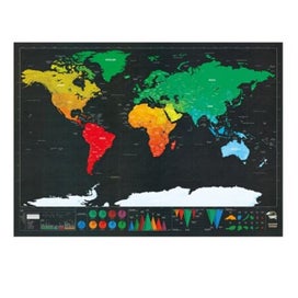 Listing 3 of 3 for Hod Health & Home Black Luxury Edition Scratch World Map 82.5 X 59.4Cm