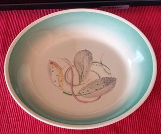 Listing 1 of 3 for Fabulous ICONIC 1930's Susie Cooper FEATHER Design Turquoise Soup Bowl