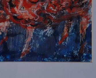 Listing 5 of 11 for +++ VIBRANT ABSTRACT " ROBIN ARNST - THE DANCE " MIXED MEDIA PAINTING +++