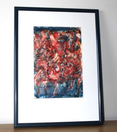 Listing 2 of 11 for +++ VIBRANT ABSTRACT " ROBIN ARNST - THE DANCE " MIXED MEDIA PAINTING +++