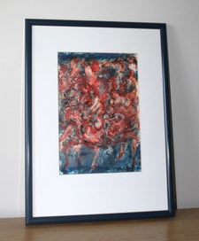 Listing 8 of 11 for +++ VIBRANT ABSTRACT " ROBIN ARNST - THE DANCE " MIXED MEDIA PAINTING +++
