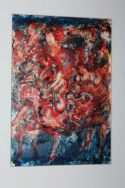 Listing 11 of 11 for +++ VIBRANT ABSTRACT " ROBIN ARNST - THE DANCE " MIXED MEDIA PAINTING +++