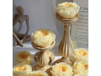 Listing 3 of 9 for Austin Rose Candle Silicone Mold DIY Flowers Candle Making Soap Resin Chocolate