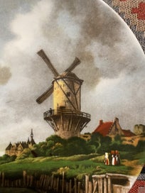 Listing 3 of 3 for Small POOLE England display plate: Dutch windmill scene by Jacob Van Ruisdael