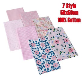 Listing 6 of 12 for 7 Style Fabric Patchwork Bundle 100% Cotton 50x50cm