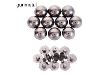 Listing 1 of 9 for Hot 10Pcs Mushroom Dome Bolt Round Head Screws Punk Metal Nail Cloth Button For