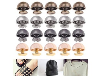 Listing 5 of 9 for Hot 10Pcs Mushroom Dome Bolt Round Head Screws Punk Metal Nail Cloth Button For