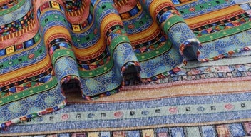 Listing 8 of 20 for 5 Style Fabric Patchwork Bundle Cotton Linen Fabric 50x50cm