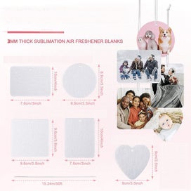 Listing 2 of 15 for 30pcs Sublimation Blank Air Freshener Sheets Felt Blanks DIY Set