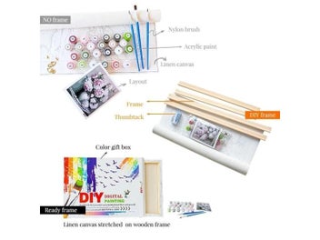 Listing 6 of 9 for Hot Sale Diy Painting By Numbers Oil Diy Pictures Trees On Canvas No Frame