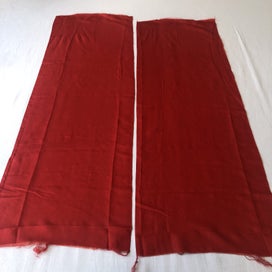 Listing 2 of 8 for Red Vintage Japanese Silk Fabric Pieces x2 Kimono Lining Panels