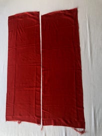 Listing 5 of 8 for Red Vintage Japanese Silk Fabric Pieces x2 Kimono Lining Panels