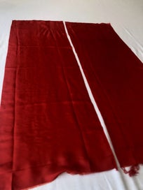 Listing 8 of 8 for Red Vintage Japanese Silk Fabric Pieces x2 Kimono Lining Panels