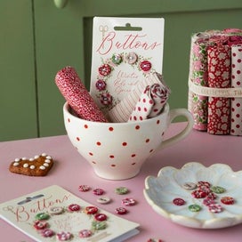 Listing 4 of 10 for Quilting Fabric TILDA Creating Memories Gingham Red 50x55cm FQ