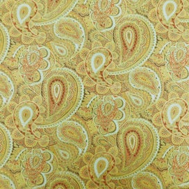 Listing 9 of 9 for Quilting Patchwork Fabric Sewing Luxe Paisley Gold 50x55cm FQ