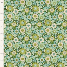 Listing 2 of 5 for Quilting Patchwork Fabric TILDA Wallflower Lauren Green 50x55cm FQ