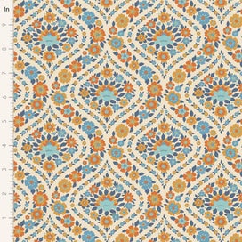 Listing 2 of 6 for Quilting Patchwork Fabric TILDA Wallflower Bianca Blue B 50x55cm FQ