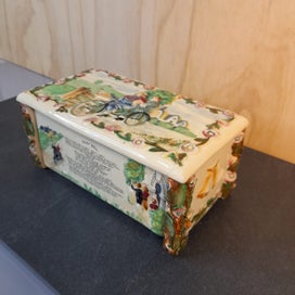 Listing 1 of 9 for Crown Devon 30s Daisy Bell Cigarette Dispenser, in working condition