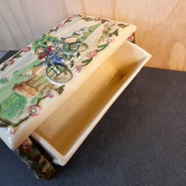 Listing 4 of 9 for Crown Devon 30s Daisy Bell Cigarette Dispenser, in working condition