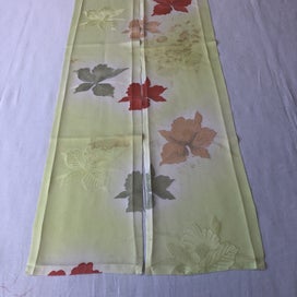 Listing 2 of 12 for Vintage Japanse Silk Floral Fabric Pieces x2 Kimono Panels