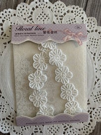 Listing 2 of 9 for Junk Journal PET Stickers - Romantic Lace - Floral Lace - 06 - 5+1