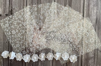 Listing 3 of 9 for Junk Journal PET Stickers - Romantic Lace - Floral Lace - 06 - 5+1