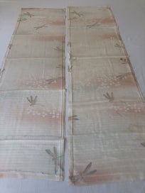 Listing 4 of 17 for Vintage Japanese Light Weight Silk Dragonfly Fabric Pieces