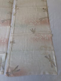 Listing 7 of 17 for Vintage Japanese Light Weight Silk Dragonfly Fabric Pieces