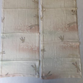Listing 6 of 17 for Vintage Japanese Light Weight Silk Dragonfly Fabric Pieces