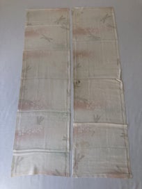 Listing 16 of 17 for Vintage Japanese Light Weight Silk Dragonfly Fabric Pieces