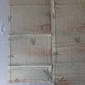 Listing 10 of 17 for Vintage Japanese Light Weight Silk Dragonfly Fabric Pieces